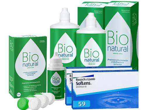 Lentes de Contato Soflens 59 + BioNatural - Packs
