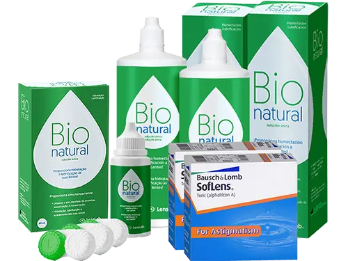 Lentes de Contato Soflens Toric + BioNatural - Packs