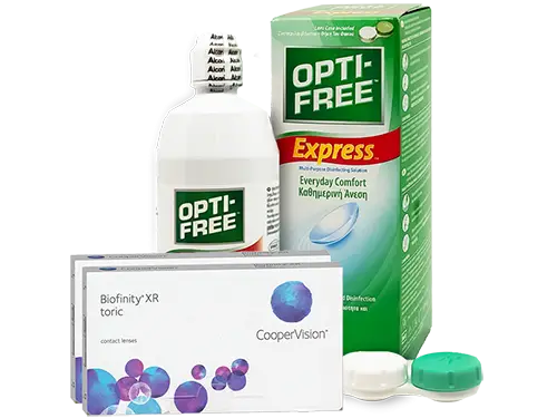Lentes de Contato Biofinity Toric XR + Opti-Free Express - Packs