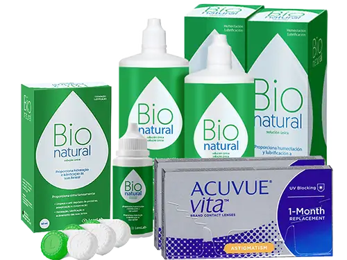 Lentes de Contato Acuvue Vita for Astigmatism + BioNatural - Packs