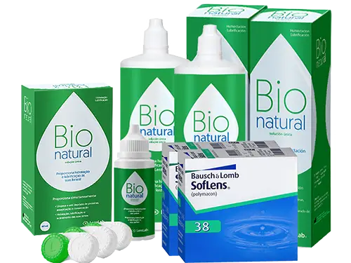 Lentes de Contato Soflens 38 + BioNatural - Packs