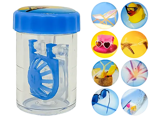 Estojo Barril Softpac Verão Acessório Lentes de Contacto